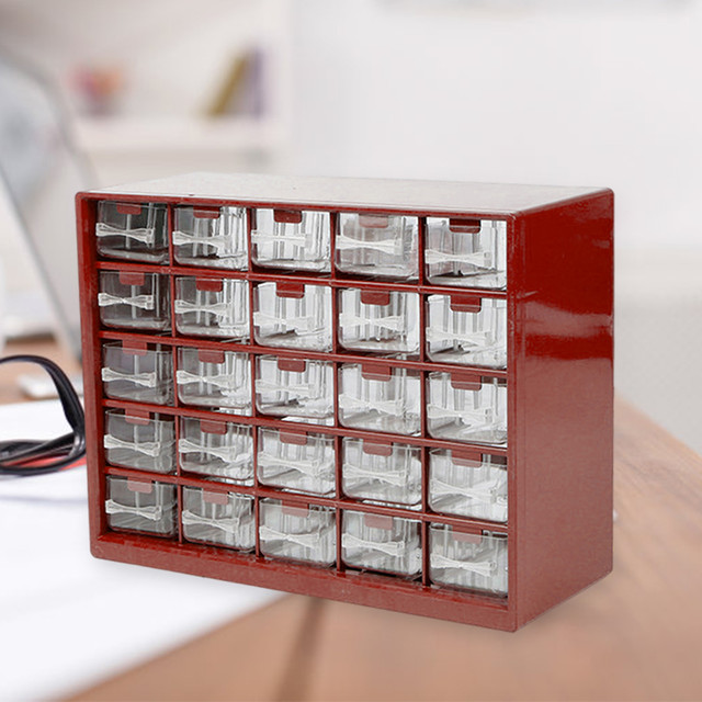 25 Drawer Parts Storage Box Classification Component Box Storage